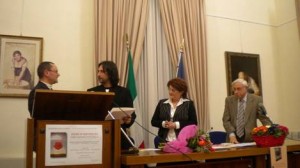 L'Assessore alla Cultura Di Girolamo premia Ing. Ugo Capezzali il secondo da sinistra