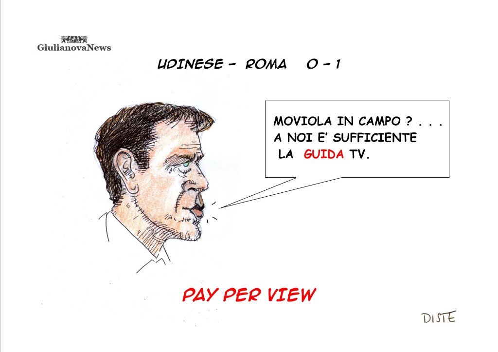 Polemiche per la rete assegnata alla Roma contro l'Udinese...il pallone sembra non varcare completamente la linea di porta.